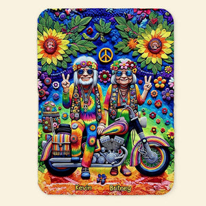 Personalized Gifts For Couple, Hippie Couple Blanket 01ACDT050924 - Blanket - GoDuckee