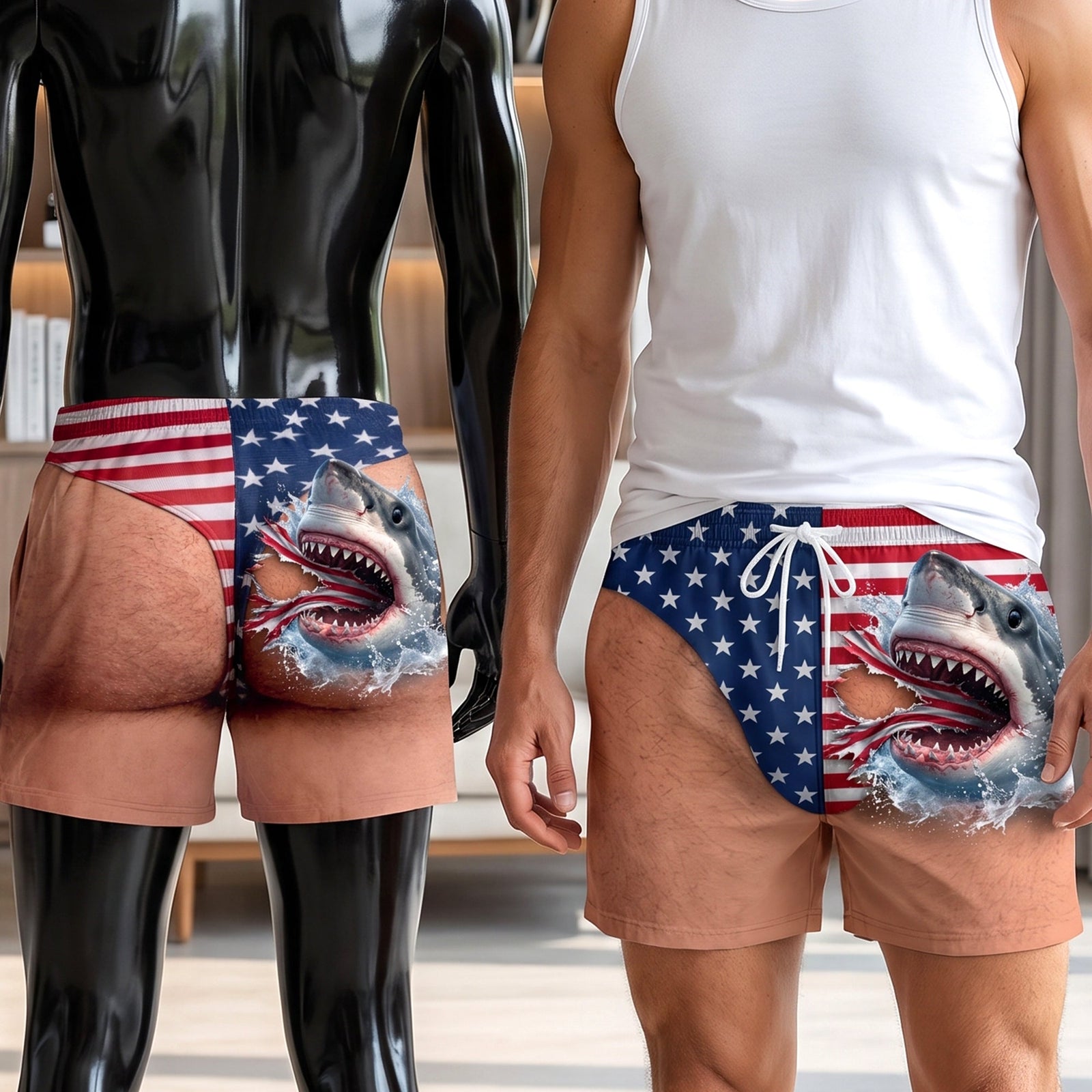 Funny Shark Men's Shorts Personalized Gifts For Men 05TYQN020726 - Shorts and Pants - GoDuckee