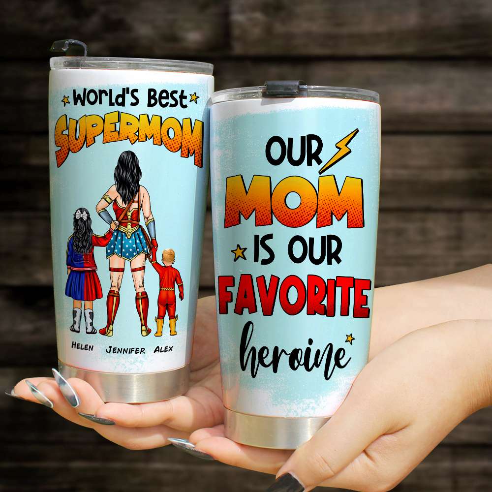 Gift For Mom, Personalized Tumbler, Mom And Kids Tumbler, Mother's Day Gift 05HUHN310323TM - Tumbler Cup - GoDuckee
