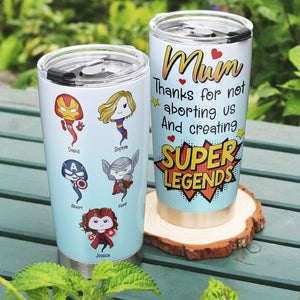 Personalized Gifts For Mom Tumbler Thanks For Not Aborting Us 04ohqn280224ha - Tumbler Cups - GoDuckee