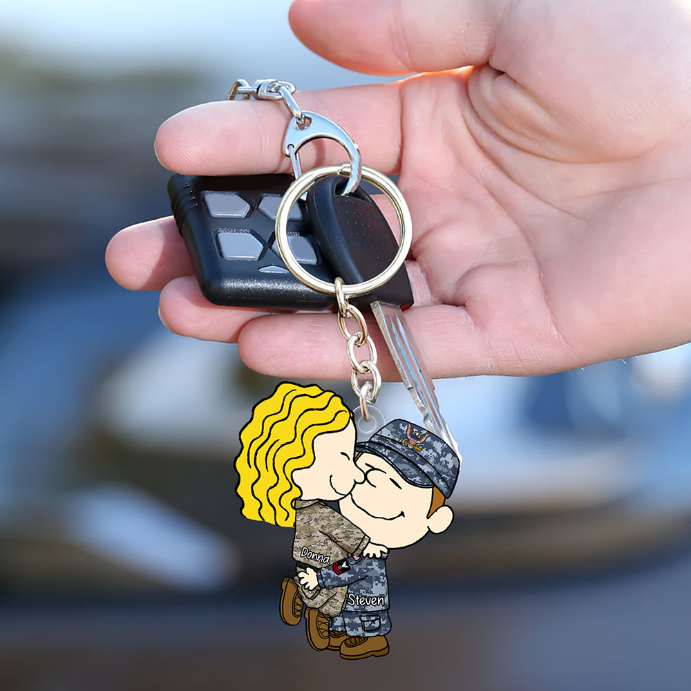 Personalized Gifts For Couple Keychain, Custom Job 01qhqn160125hg - Keychains - GoDuckee