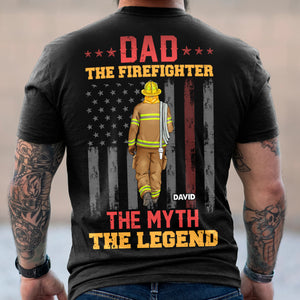 The Firefighter, The Myth, The Legend, Gift For Dad, Personalized Shirt, Firefighter Dad Shirt, Father's Day Gift - Shirts - GoDuckee