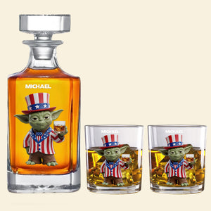 Independence Day Whiskey Decanter Set Personalized Gifts 05OHTN110625 - Whiskey Bottle - GoDuckee