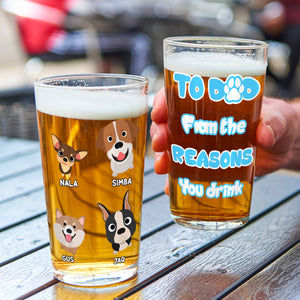 Personalized Gifts For Dog Dad Beer Glass 04qhmh140524 Father's Day Gift - Drinkware - GoDuckee