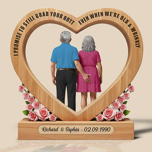 Old Couple Acrylic Plaque - Personalized Gifts For Couple 04ohqn290525 - Shaped Plaques - GoDuckee