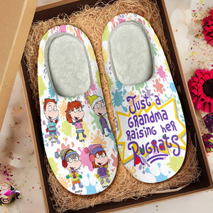 Personalized Gifts For Grandma Home Slippers Cartoon Characters 06TGQN071124HG - Shoes - GoDuckee