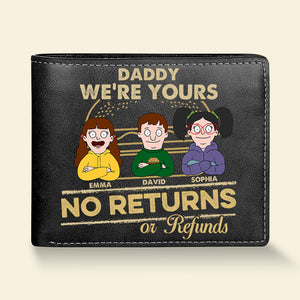 Personalized Gifts For Dad Leather Wallet 02TGDT311224HG No Returns Or Refunds - Leather Wallet - GoDuckee