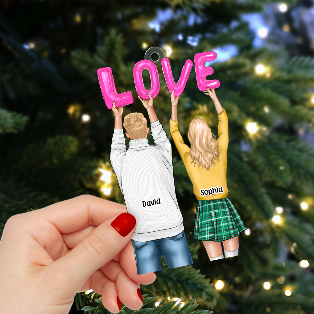 Personalized Gifts For Couple Christmas Ornament 02acpu131124 - Ornament - GoDuckee