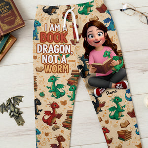 Book Dragon Pajama Pants - Personalized Gifts For Book Lovers 05naqn171225 - Pajama Pant - GoDuckee