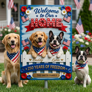 Welcome To Our Home Metal Sign - Custom Photo 250 USA 05TYLU310326 - Metal Signs - GoDuckee