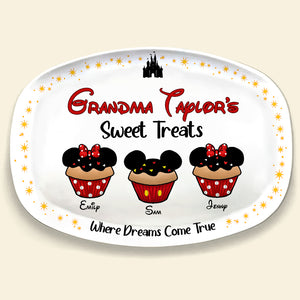 Personalized Gifts For Grandma Plate Grandma's Sweet Treats 02HUMH290224 - Plates - GoDuckee