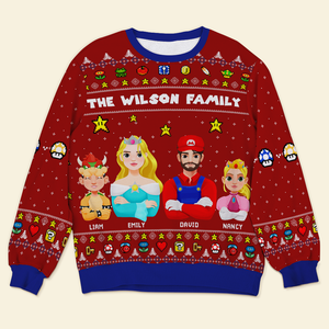 Personalized Gifts For Family Ugly Sweater, Family Game Lover 01napu290824pa - Ugly Christmas Sweater - GoDuckee