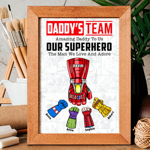 Dad Daddy's Team The Man We Love 02naqn260523ha Personalized Canvas Print - Poster & Canvas - GoDuckee