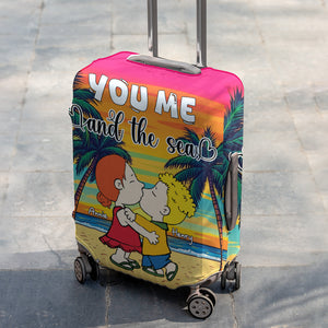 Personalized Gifts For Couple Luggage Cover You Me And The Sea 03XQLU191224HG - Luggage Covers - GoDuckee