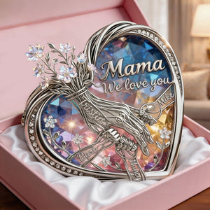 Mom & Children Holding Hands Love Acrylic Plaque - Personalized Gifts For Mom 04qhlu120326 - Shaped Plaques - GoDuckee