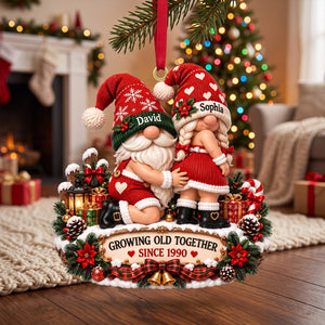 Cheeky Old Couple Ornament - Personalized Christmas Gift For Couples 02NATN260926