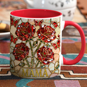 Roses Mom And Kids Coffee Accent Mug - Personalized Gifts For Mother's Day Coffee Mug 03HYQN050226 - Coffee Mug - GoDuckee