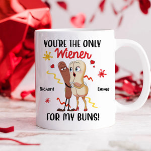 Personalized Gift For Couple Mug You're The Only Wiener For My Buns 01NAHN090124 - Coffee Mug - GoDuckee