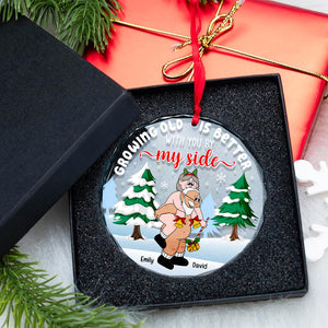 Personalized Gift for Couple Christmas Ornament, Growing Old Couple 03toqn231024pa - Ornament - GoDuckee