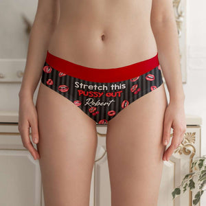 Personalized Gift For Couple Woman's Briefs Stretch This Pussy Out - Boxers & Briefs - GoDuckee