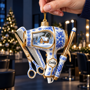 Toile De Jouy Christmas Ornament - Personalized Gifts For Hairstylist 01pgqn121026 - Ornament - GoDuckee