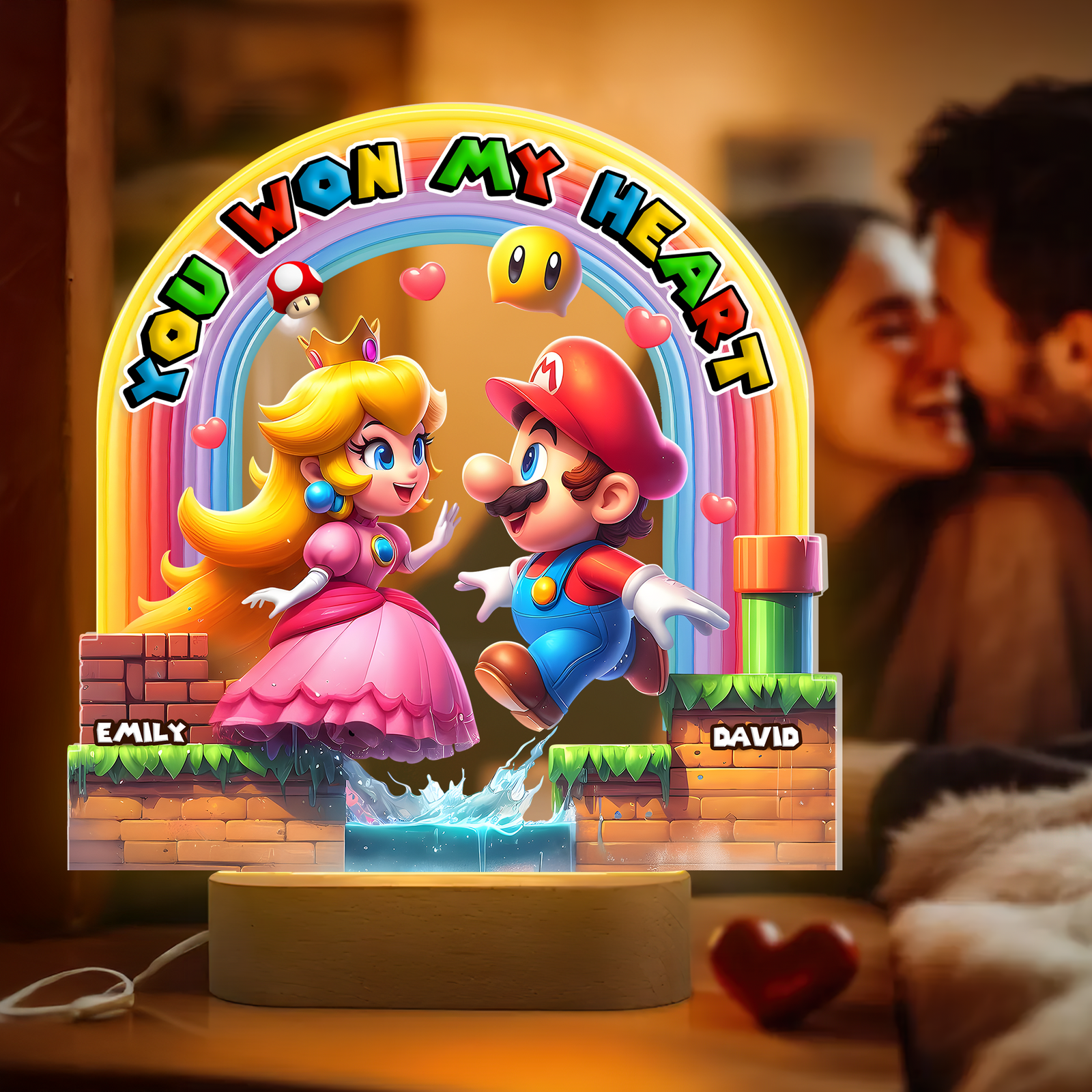 Cute Game Couple Led Light - Personalized Gifts For Couple 03hupu150425 - Led Night Light - GoDuckee