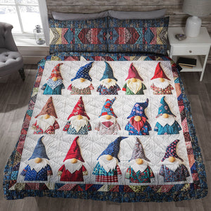 Cute Gnome Quilt Bed Set 02qnqn301024 - Blanket - GoDuckee