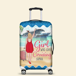 Cruising Girl Just A Girl Who Loves Cruising, Personalized Luggage Cover, Happy Travelling Girl, Gift For Girls - Tote Bag - GoDuckee