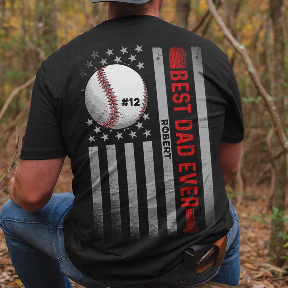 Best Baseball Dad Ever 01qhqn240523 Personalized Shirt - Shirts - GoDuckee