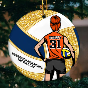 Personalized Gifts For Volleyball Players Ceramic Ornament 03ACDT111024TM - Ornament - GoDuckee