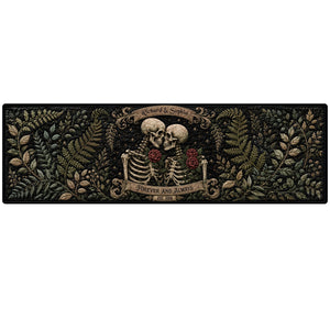 Eternal Love Skeleton Couple Quilted Table Runner - Personalized Gifts For Couples 01naqn180826 - Quilted Table Runner - GoDuckee