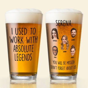 Custom Photo Gifts For Coworker Retirement Beer Glass 02napu200624 - Beer Glasses - GoDuckee