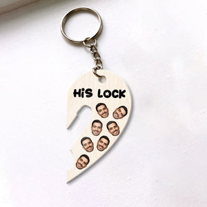 Personalized Gifts For Couple Keychains Her Key His Lock - Keychains - GoDuckee