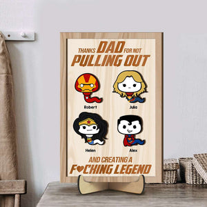Thanks Dad For Not Pulling Out, Gift For Dad, Personalized Wood Sign, Funny Sperm Wood Sign, Father's Day Gift 06QHHN260423 - Wood Sign - GoDuckee