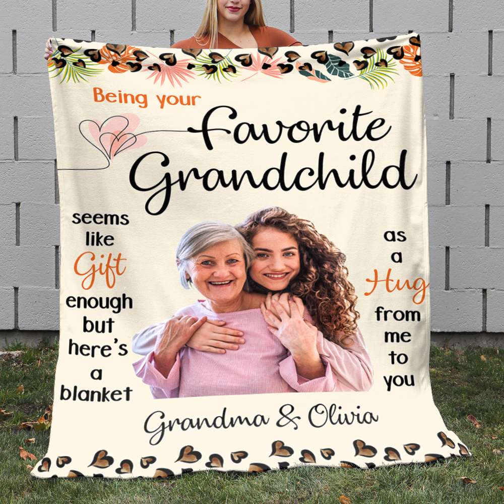 Being Your Favorite Grandchild, Personalized Blanket, Family Gifts - Blanket - GoDuckee