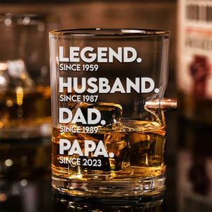 Dad Bullet Glass - Personalized Gift For Dad 04ACPU170525 - Bullet Glass - GoDuckee