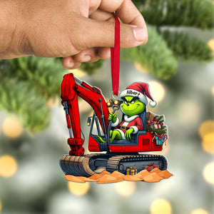 Personalized Gift For Excavator Operator Ornament, Green Monster 03qhqn081124 - Ornament - GoDuckee