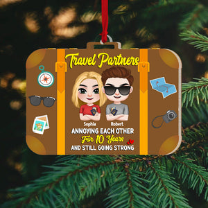 Travel Couple 02ohpo150823hh, Personalized Ornament - Ornament - GoDuckee