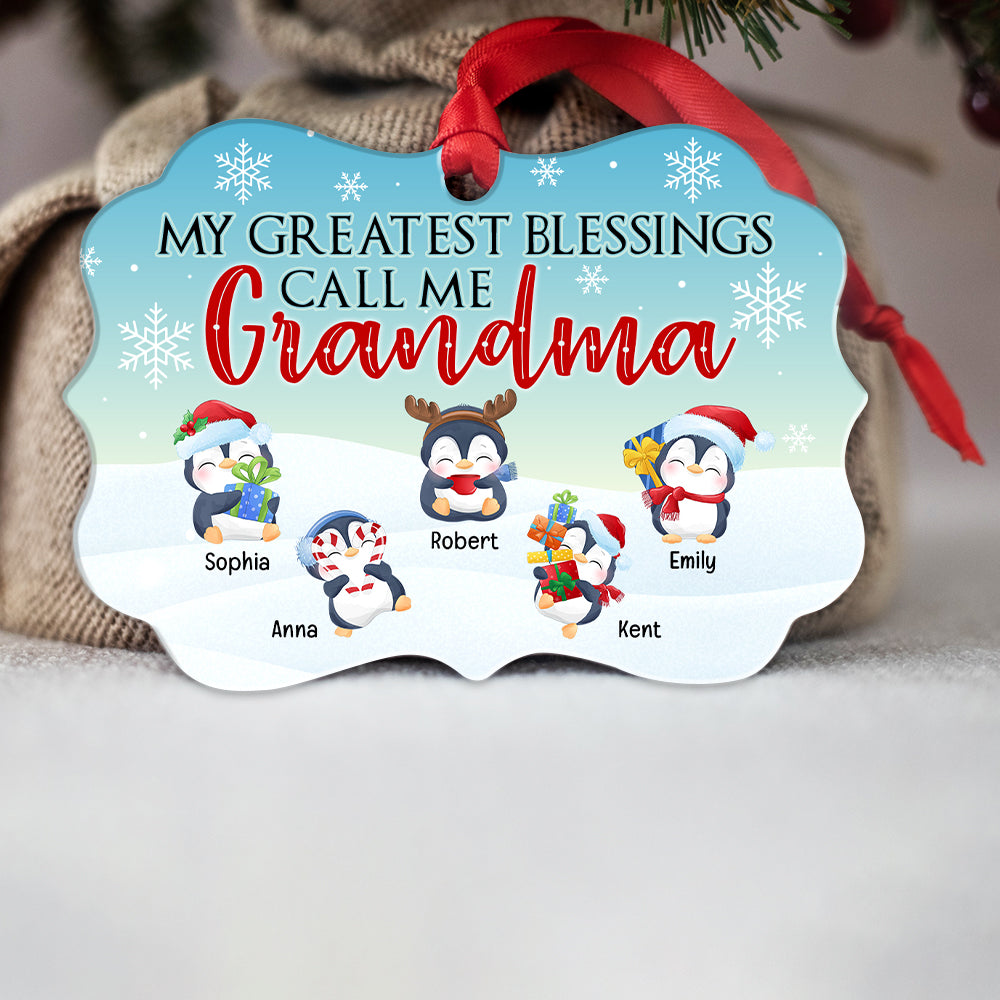 My Greatest Blessings Call Me Grandma -Personalized Medallion Acrylic Ornament-03pgqn170823 - Ornament - GoDuckee