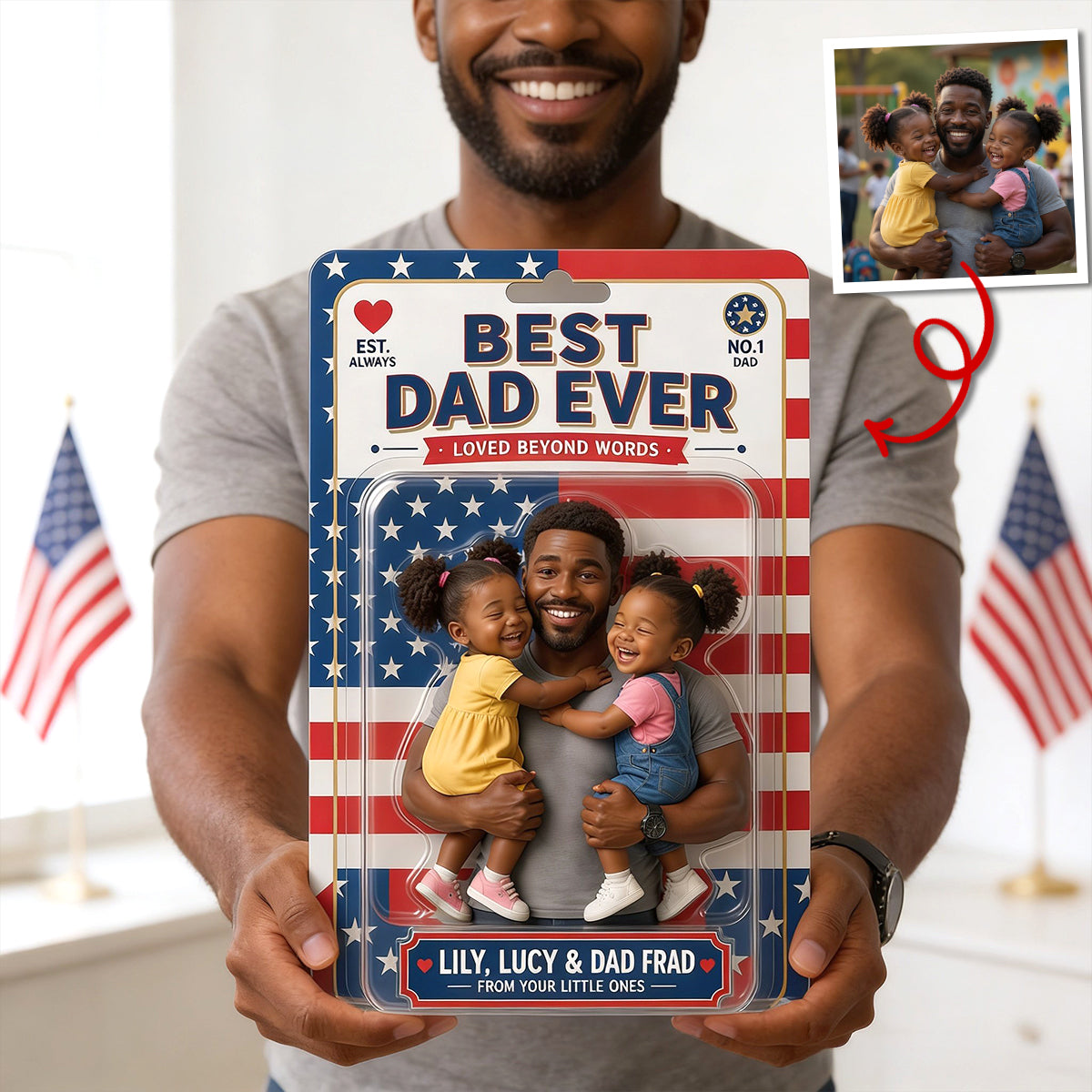 Custom Photo Best Dad Ever Acrylic Plaque - Personalized Gifts For Dad 01tytn040526 - Shaped Plaques - GoDuckee
