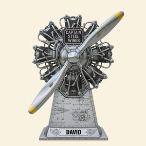 Radial Airplane Engine Acrylic Plaque - Personalized Gifts For Pilot 02OHTN090625 - Shaped Plaques - GoDuckee