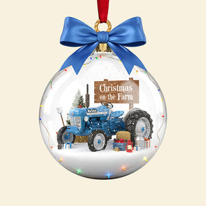 Farm Tractors Acrylic Ornament, Personalized Gifts For Christmas 02hyta271025 - Ornament - GoDuckee