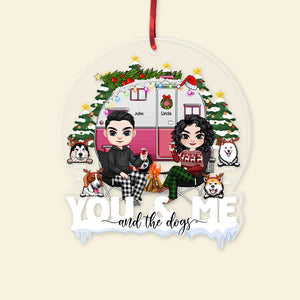You & Me And The Dogs, Personalized Camping Couple Ornament,Gift For Christmas - Ornament - GoDuckee
