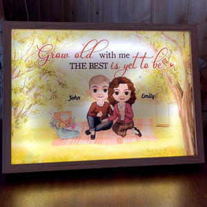 Grow Old With Me, Couple Gift, Personalized Light Picture Frame, Camping Couple Light Frame TT - Poster & Canvas - GoDuckee