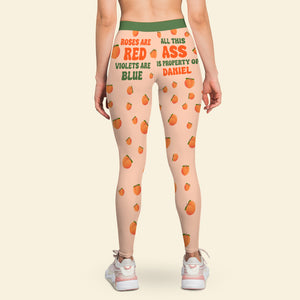 Personalized Gifts For Her Leggings All This Ass Is Property Of Him Funny Anniversary Gifts - Shorts and Pants - GoDuckee