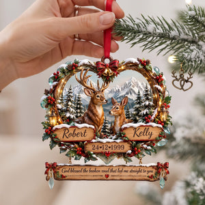 Personalized Deer Couple Christmas Ornament - Romantic Gifts For Couple 03palu010926