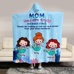 Personalized Gifts For Mom Wearable Blanket Hoodie Truly Mermazing Mom 04htpu010324 - Blankets - GoDuckee