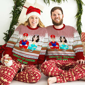 Personalized Gifts For Couple Christmas Ugly Sweater 01KAMH181024PA - Ugly Christmas Sweater - GoDuckee