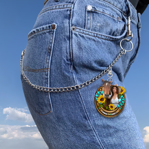 Custom Photo Gifts For Horse Lover Keychain 01HUPU040325 - Keychains - GoDuckee