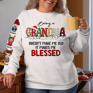 Being [Custom Title] Makes Me Blessed, Gift For Family, Personalized Shirt, Christmas Kids Shirt, Christmas Gift - AOP Products - GoDuckee